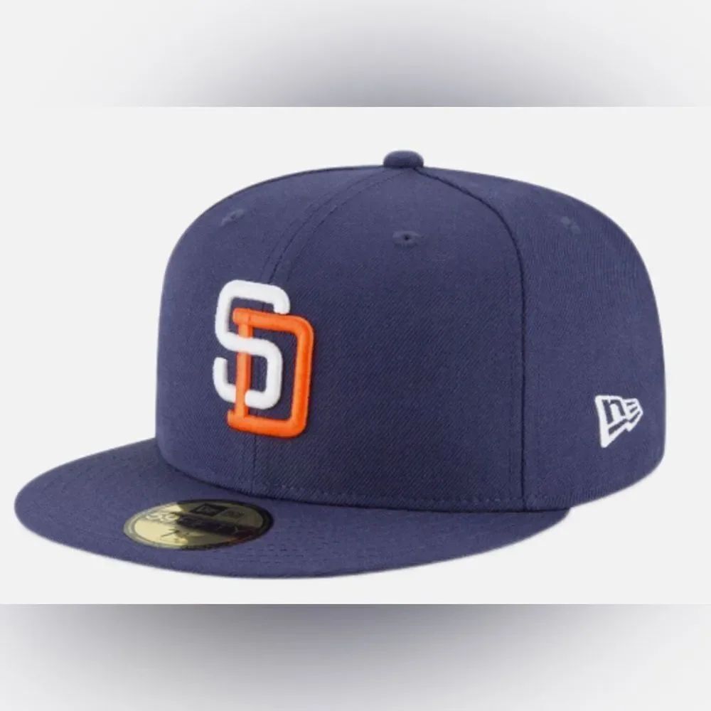 San Diego Padres Hat New Era 59FIFTY Fitted Collection Blue Size 7 1/8